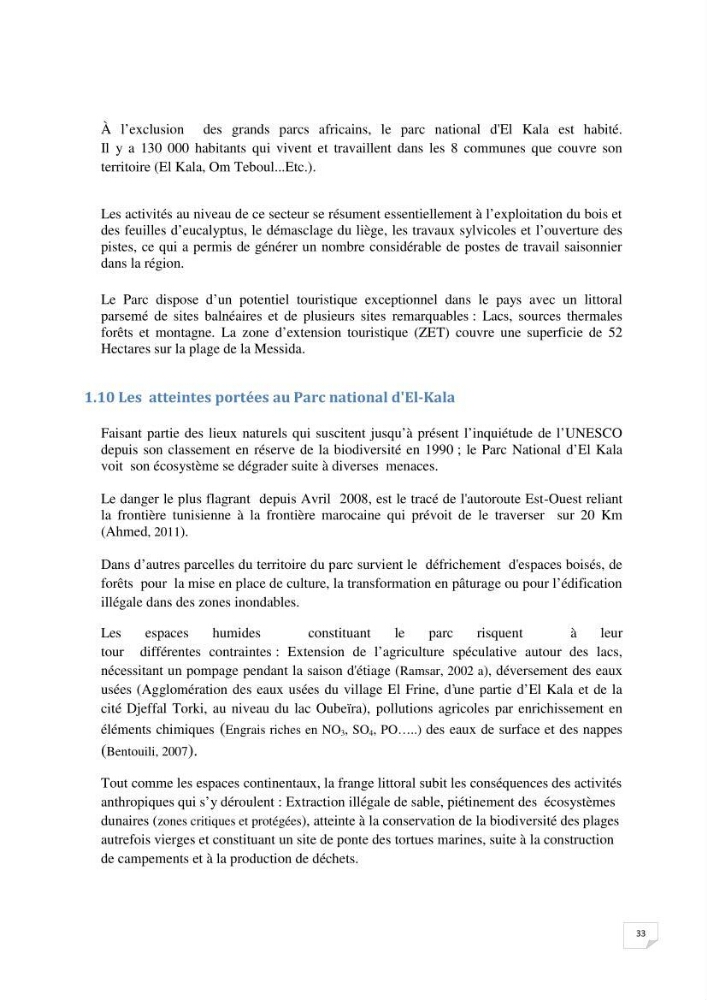 Inventaire de la faune et de la flore marine remarquable des espaces d\'intérêt écologique du secteur Est de la côte Algérienne: