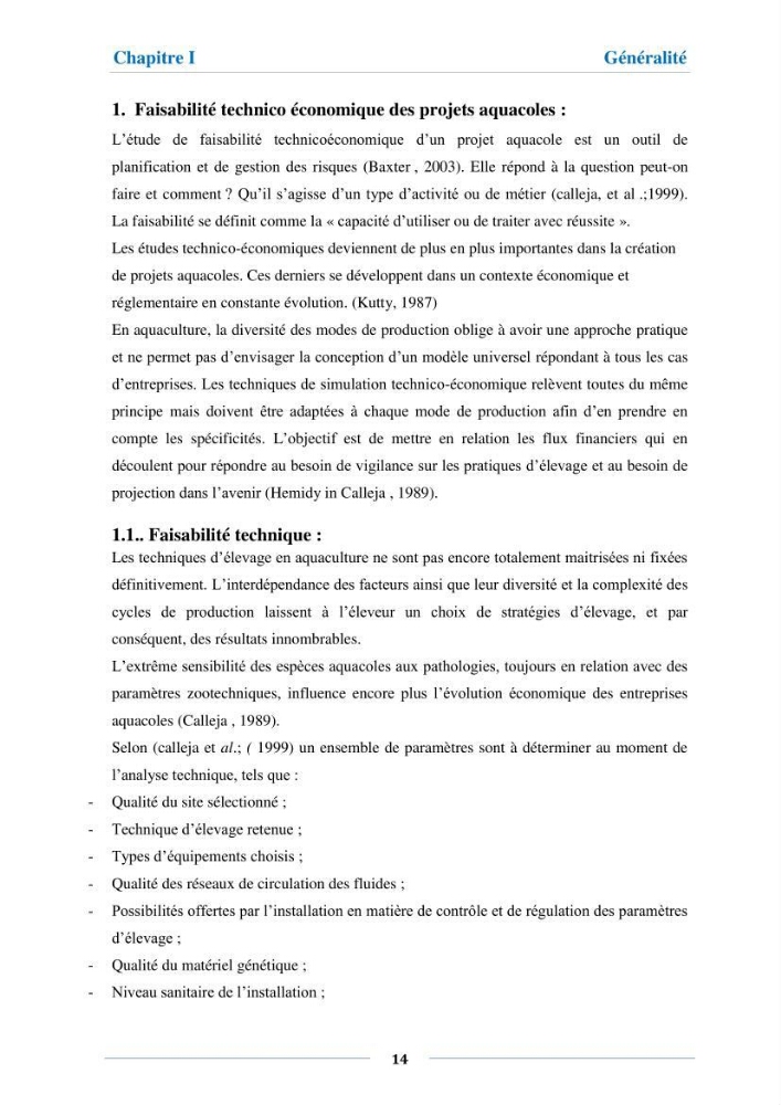 Etude de faisabilité technico-économique d’une ferme conchylicole (Mytilus galloprovincialis (Lamarck, 1819)