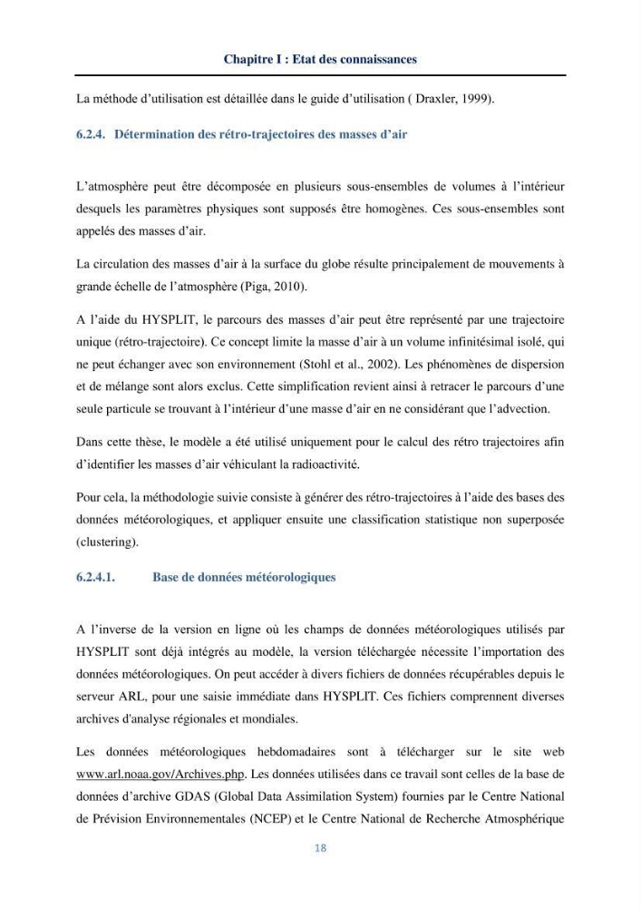 Transfert et dépôt de la radioactivité des aérosols et des eaux de pluie vers le sol et le milieu marin: application au nord de l\'Algérie