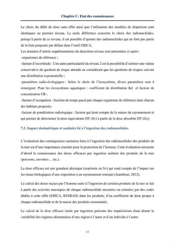 Transfert et dépôt de la radioactivité des aérosols et des eaux de pluie vers le sol et le milieu marin: application au nord de l\'Algérie
