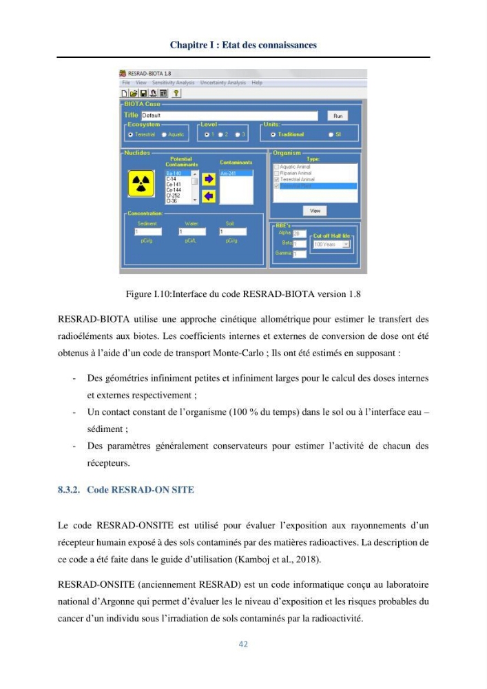 Transfert et dépôt de la radioactivité des aérosols et des eaux de pluie vers le sol et le milieu marin: application au nord de l\'Algérie