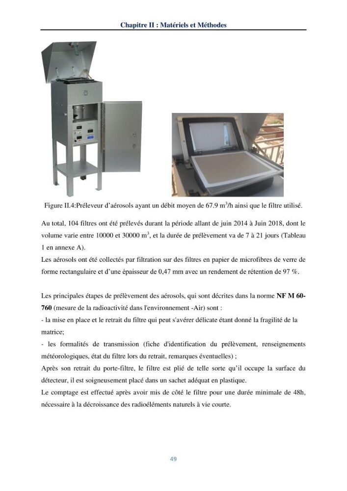 Transfert et dépôt de la radioactivité des aérosols et des eaux de pluie vers le sol et le milieu marin: application au nord de l\'Algérie