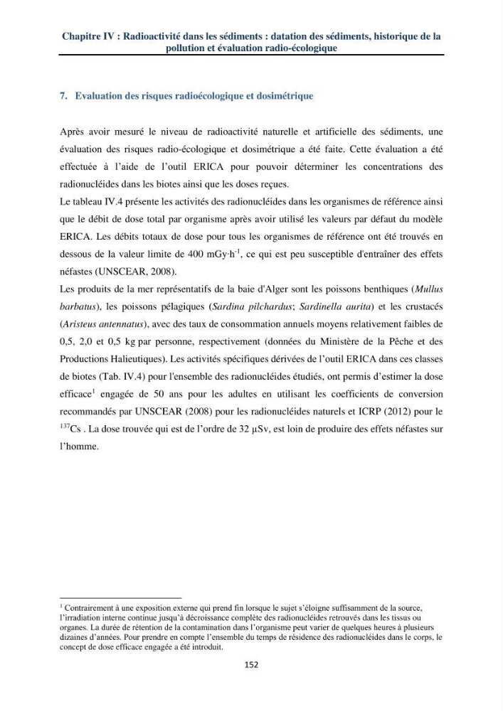 Transfert et dépôt de la radioactivité des aérosols et des eaux de pluie vers le sol et le milieu marin: application au nord de l\'Algérie