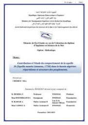 Contribution à l'étude du comportement de la squille mante ( Squilla mantis Linnaeus, 1758) dans le bassin algerien: répartition et structure des peuplements