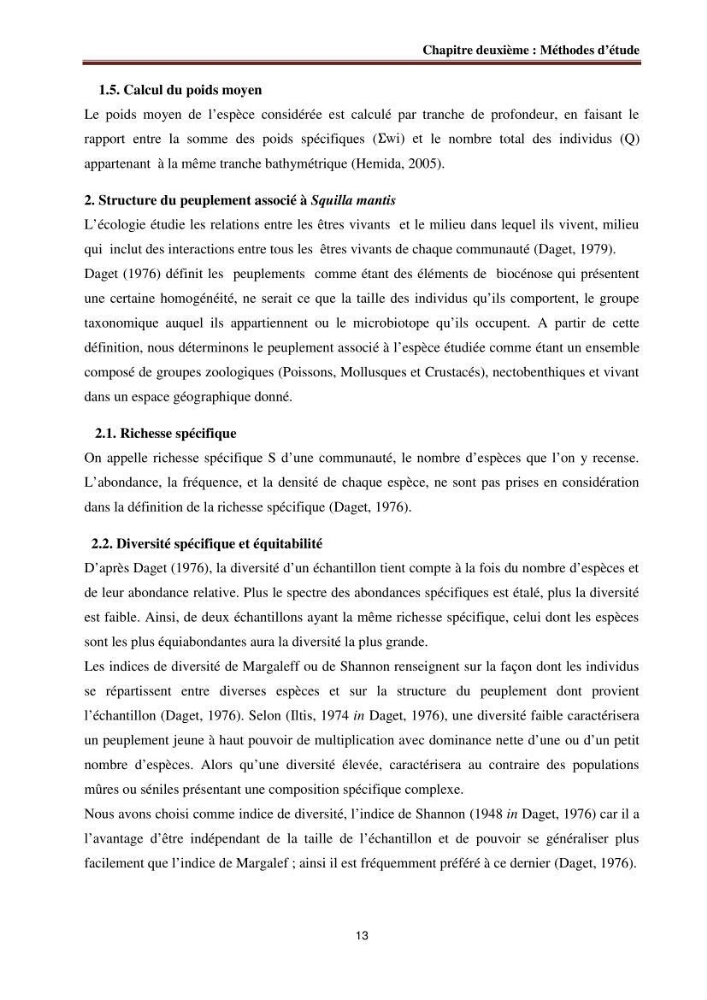 Contribution à l\'étude du comportement de la squille mante ( Squilla mantis Linnaeus, 1758) dans le bassin algerien: répartition et structure des peuplements