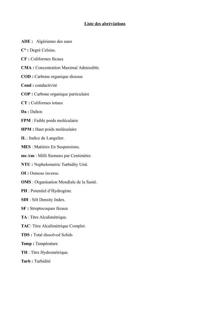 Etude de la performance de la station de dessalement de l\'eau de mer de fouka et son impact sur l\'environnement marin :