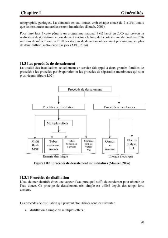 Etude de la performance de la station de dessalement de l\'eau de mer de fouka et son impact sur l\'environnement marin :