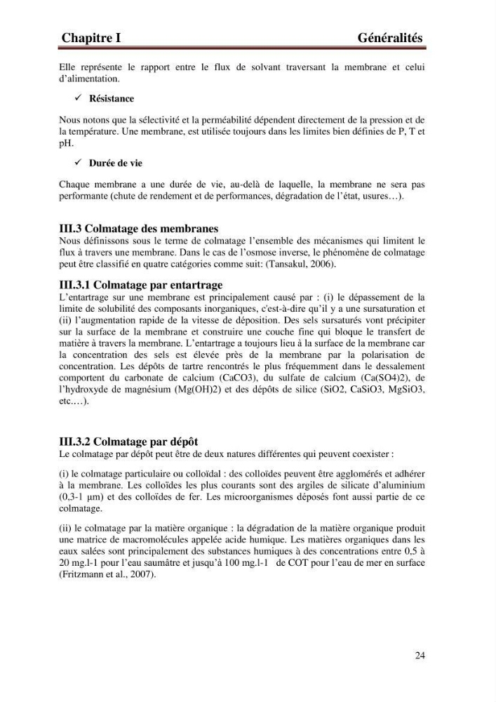 Etude de la performance de la station de dessalement de l\'eau de mer de fouka et son impact sur l\'environnement marin :