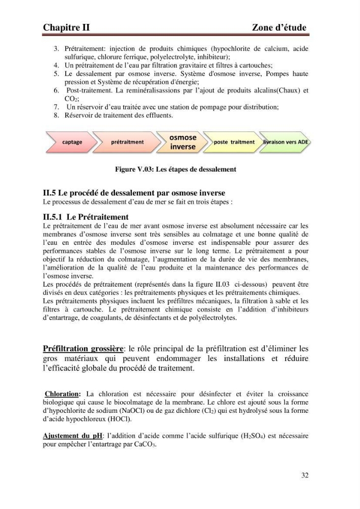 Etude de la performance de la station de dessalement de l\'eau de mer de fouka et son impact sur l\'environnement marin :