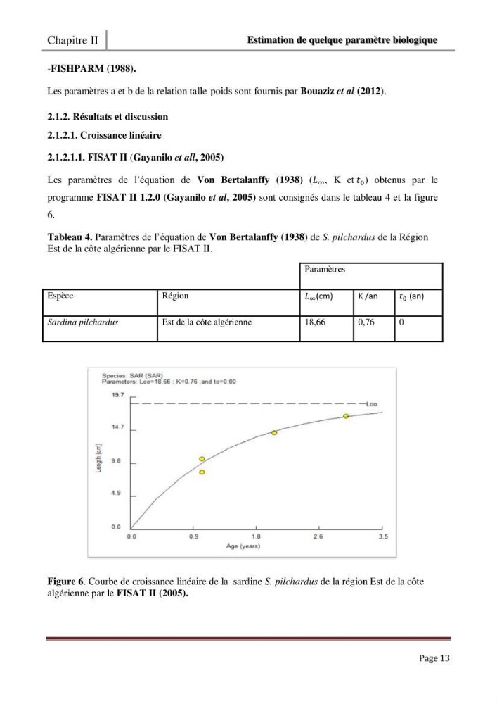 Impact de la variation du taux de mortalité (Z) sur l\'estimation de la biomasse exploitable de sardina pilchardus (Walbaum,1792) de la région Est de la côte Algerienne