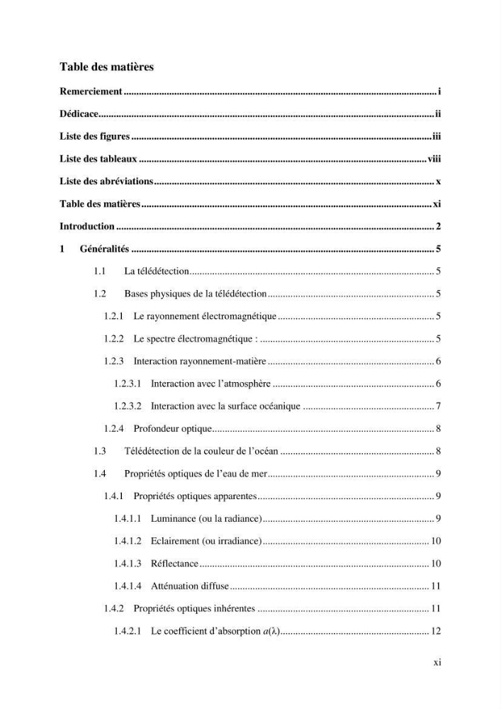 Conception des algorithmes empiriques pour l\'estimation de la chlorophylle-a et la turbidité dans la baie de Bou-Ismail