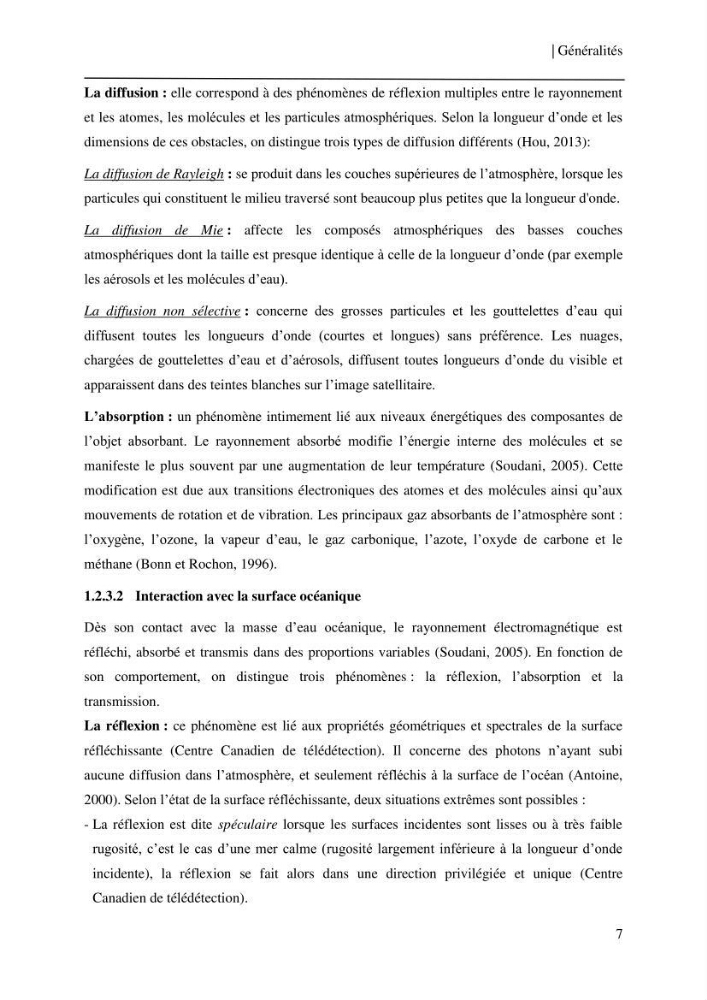 Conception des algorithmes empiriques pour l\'estimation de la chlorophylle-a et la turbidité dans la baie de Bou-Ismail