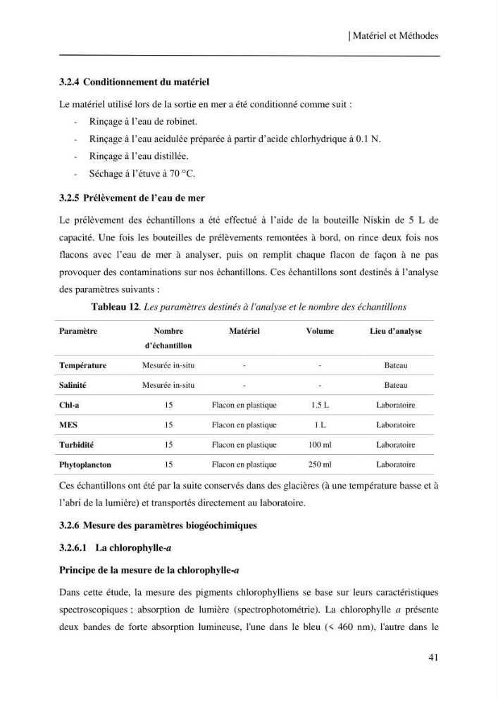 Conception des algorithmes empiriques pour l\'estimation de la chlorophylle-a et la turbidité dans la baie de Bou-Ismail