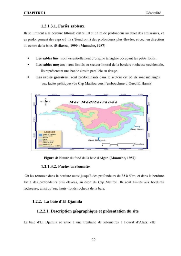 Modélisation et cartographie de la bathymétrie des zones côtières algéroises
