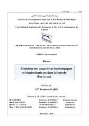 Evaluation des paramètres hydrologiques et biogéochimiques dans la baie de Bou-Ismail: