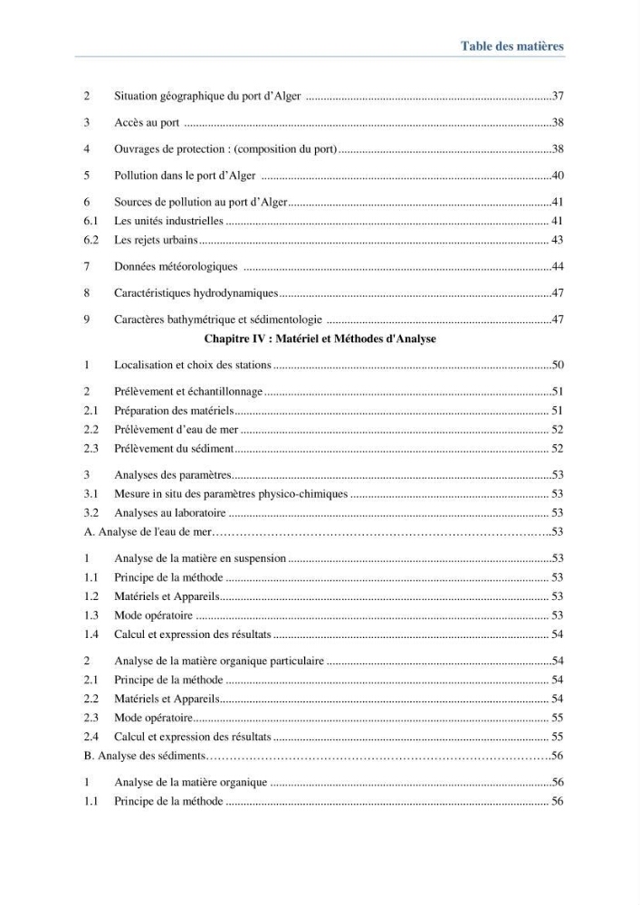 Contribution à l\'évaluation de l\'état de pollution du sédiment superficiel du port d\'Alger en cas d\'une opération de dragage
