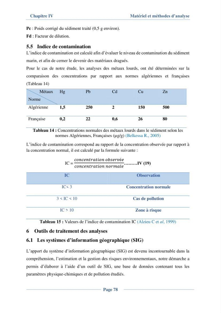 Contribution à l\'évaluation de l\'état de pollution du sédiment superficiel du port d\'Alger en cas d\'une opération de dragage
