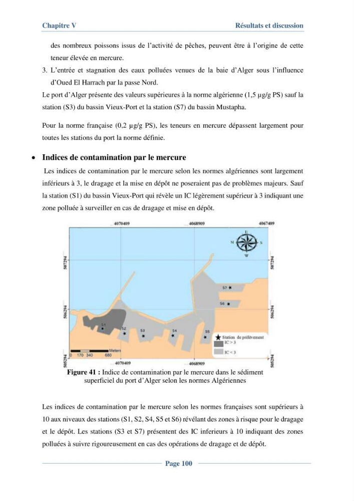 Contribution à l\'évaluation de l\'état de pollution du sédiment superficiel du port d\'Alger en cas d\'une opération de dragage
