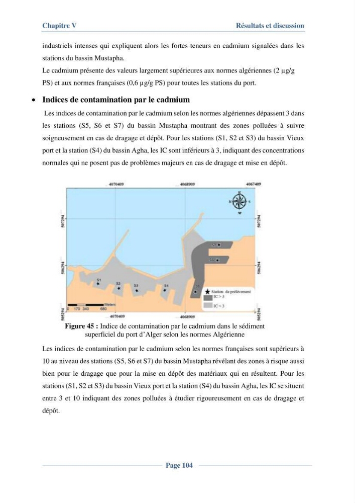 Contribution à l\'évaluation de l\'état de pollution du sédiment superficiel du port d\'Alger en cas d\'une opération de dragage