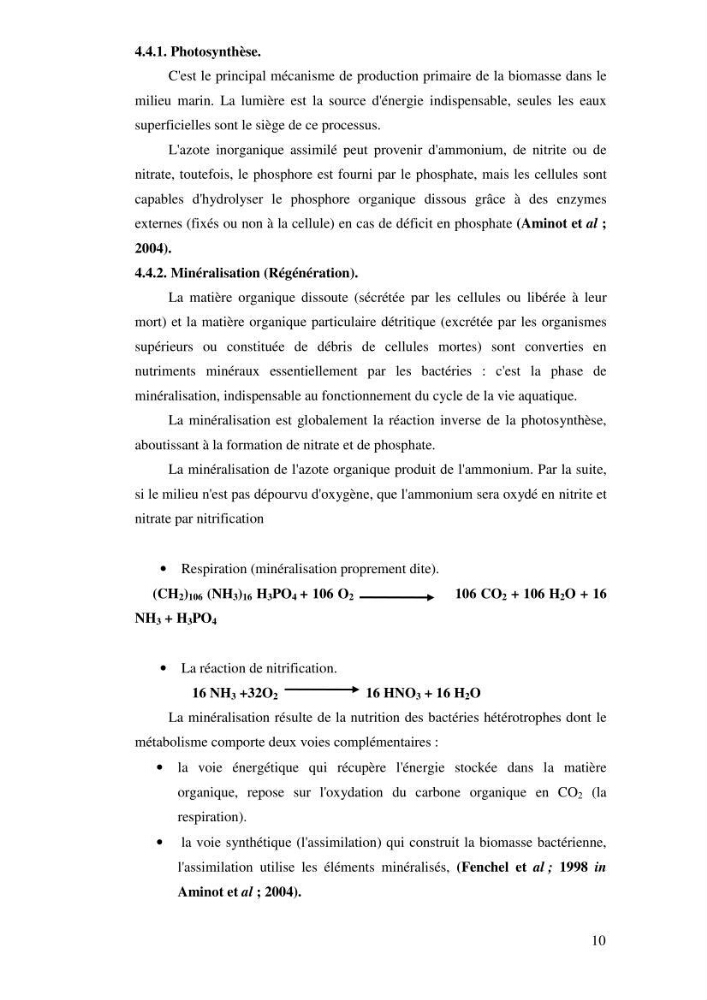 Qualité physico-chimique, sels nutritifs et bactériologique dans la baie de Bou-Ismail et le port de Bou-Haroun