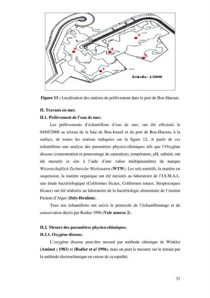 Qualité physico-chimique, sels nutritifs et bactériologique dans la baie de Bou-Ismail et le port de Bou-Haroun