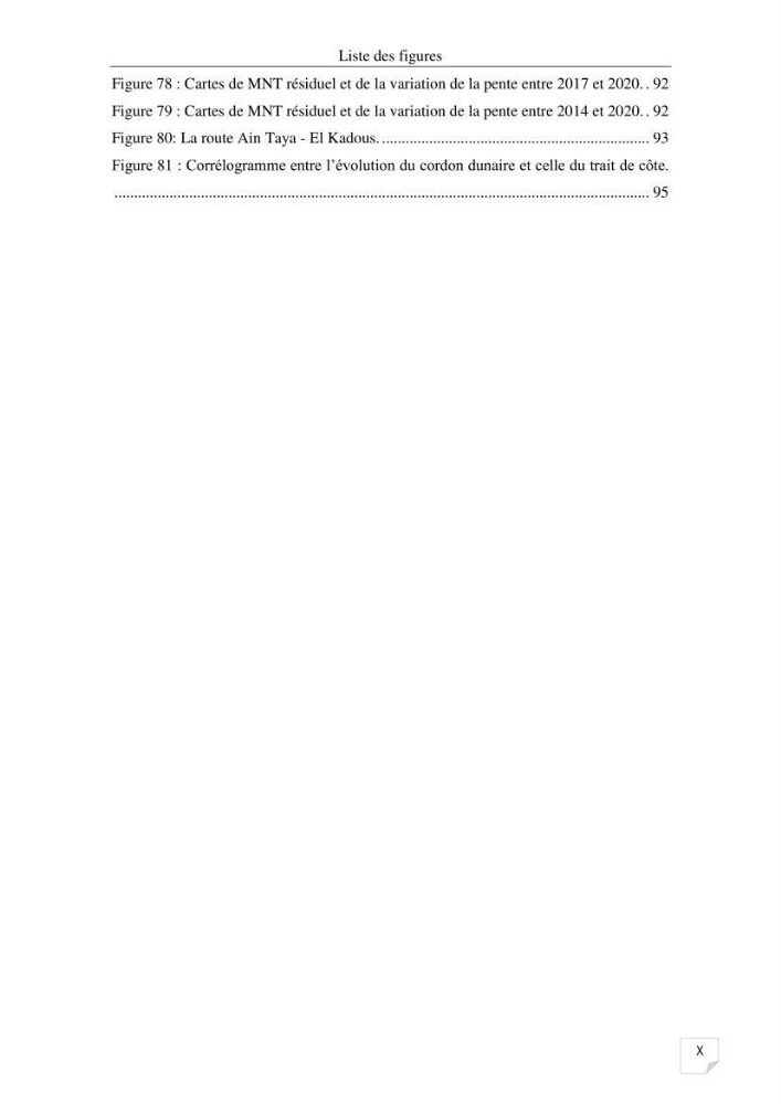 Etude de l\'évolution surfaçique et volumétrique du cordon dunaire d\'El Kadous ( commune de Heraoua):
