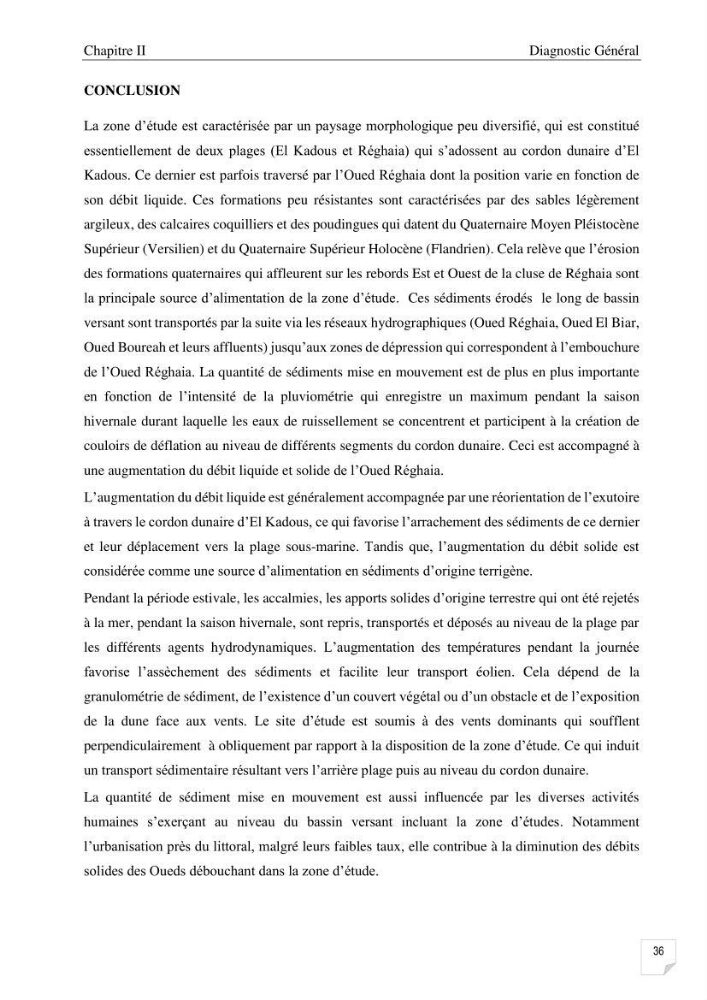 Etude de l\'évolution surfaçique et volumétrique du cordon dunaire d\'El Kadous ( commune de Heraoua):