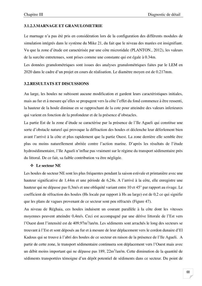 Etude de l\'évolution surfaçique et volumétrique du cordon dunaire d\'El Kadous ( commune de Heraoua):