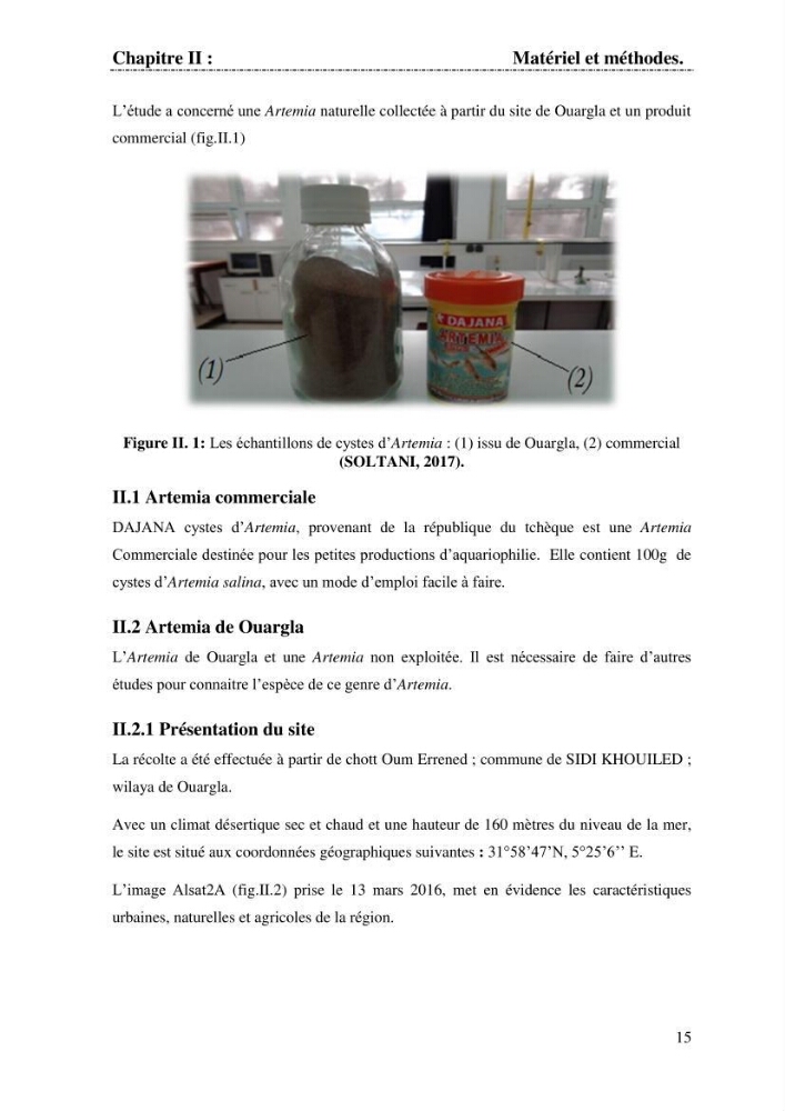 Determination d\'une partie de la flore bactérienne associee aux cystes d\'ARTEMIA (Leach 1819):