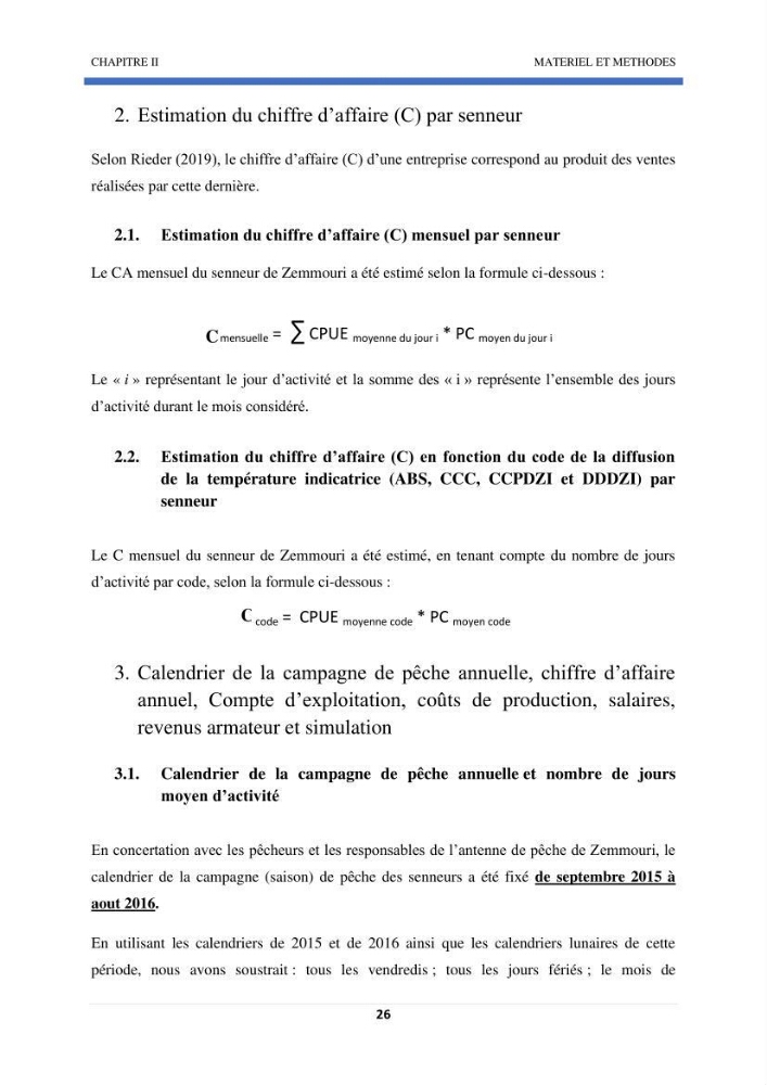 Approche sur l’impact de la température de surface sur l’efficacité Approche sur l’impact de la température de surface sur l’efficacité de la flottille sardinière de Zemmouri (Willaya de Boumerdes):