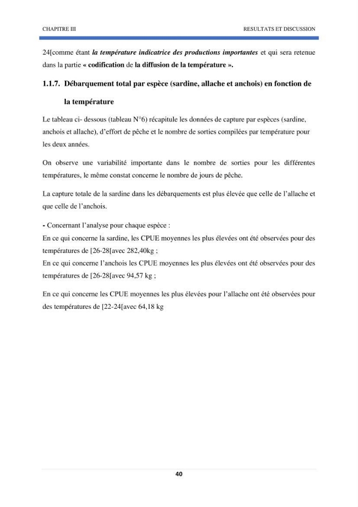 Approche sur l’impact de la température de surface sur l’efficacité Approche sur l’impact de la température de surface sur l’efficacité de la flottille sardinière de Zemmouri (Willaya de Boumerdes):