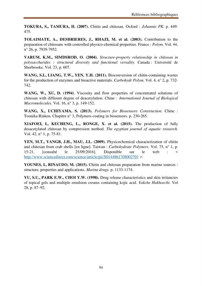 Extraction de biopolymères chitineux d\'intérêt pharmacologique à partir de sous-produits de la pêche
