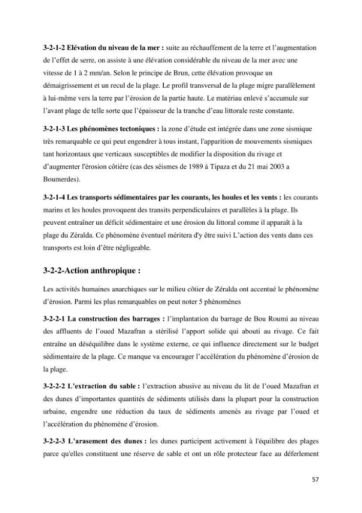 Evolution du trait de côte au niveau de la baie de Bouismail : recours a l\'image satellite et système d\'inforamation géographique