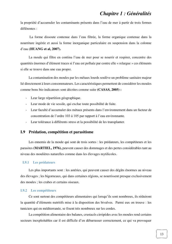 Etude des performances de croissance d\'un élevage myliticole mytilus galloprovincialis ( Lamarck,1819) Ain Taya (Alger):