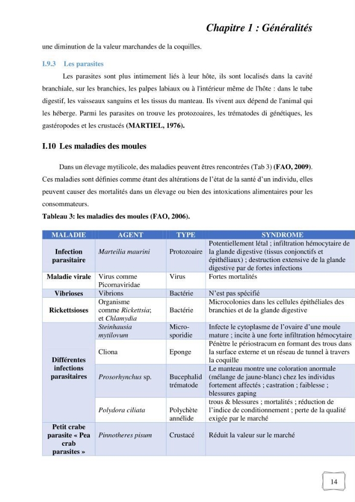 Etude des performances de croissance d\'un élevage myliticole mytilus galloprovincialis ( Lamarck,1819) Ain Taya (Alger):