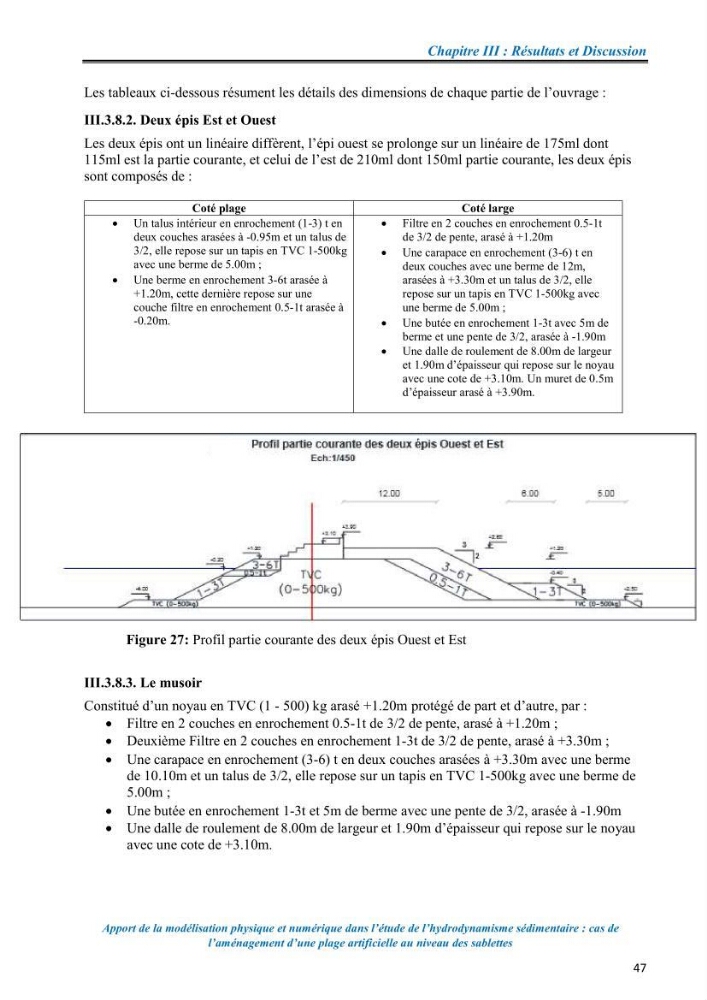 Apport de la modélisation physique et numérique dans l’étude de l’hydrodynamisme sédimentaire : cas de l’aménagement d’une plage artificielle au niveau des Sablettes