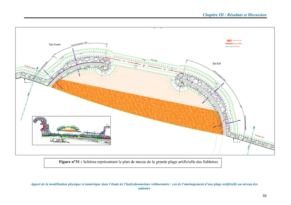 Apport de la modélisation physique et numérique dans l’étude de l’hydrodynamisme sédimentaire : cas de l’aménagement d’une plage artificielle au niveau des Sablettes