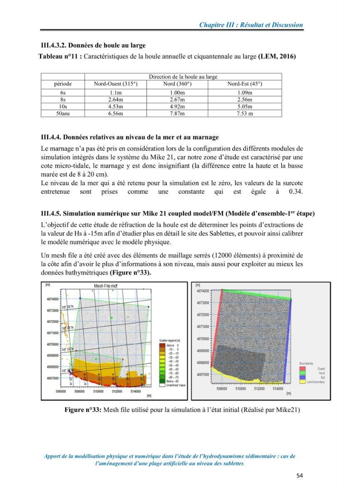 Apport de la modélisation physique et numérique dans l’étude de l’hydrodynamisme sédimentaire : cas de l’aménagement d’une plage artificielle au niveau des Sablettes