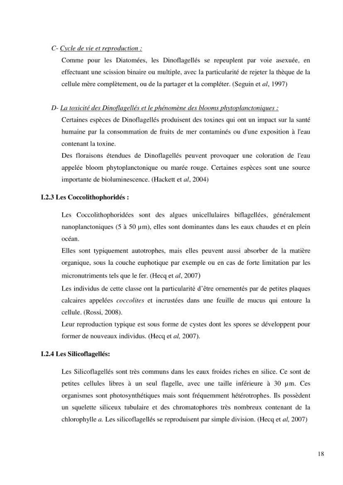Dynamique et diversité du peuplement phytoplanctonique de la baie de Bou-Ismail.