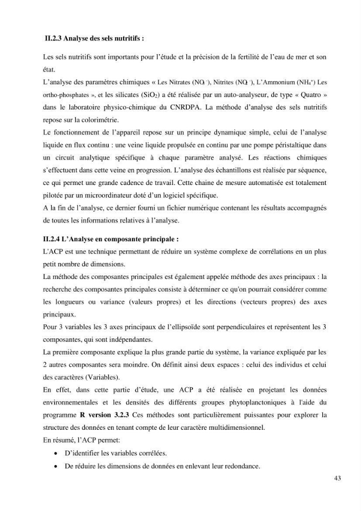 Dynamique et diversité du peuplement phytoplanctonique de la baie de Bou-Ismail.