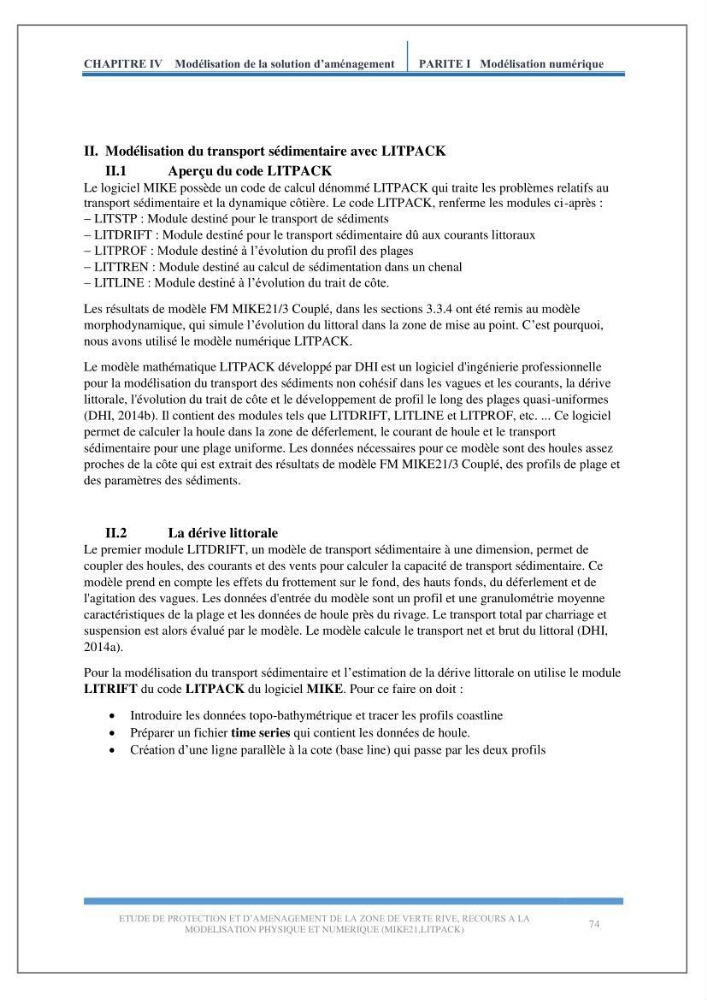 Etude de protection et d\'aménagement de la zone de Verte Rive-Bordj El Kiffan