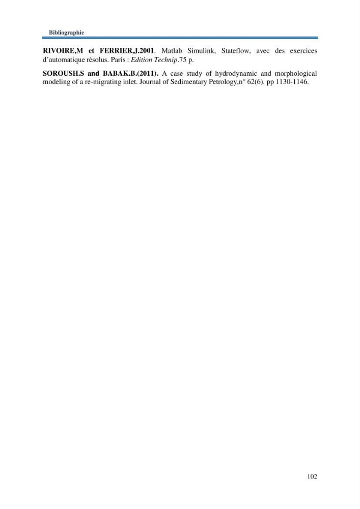 Etude de protection et d\'aménagement de la zone de Verte Rive-Bordj El Kiffan