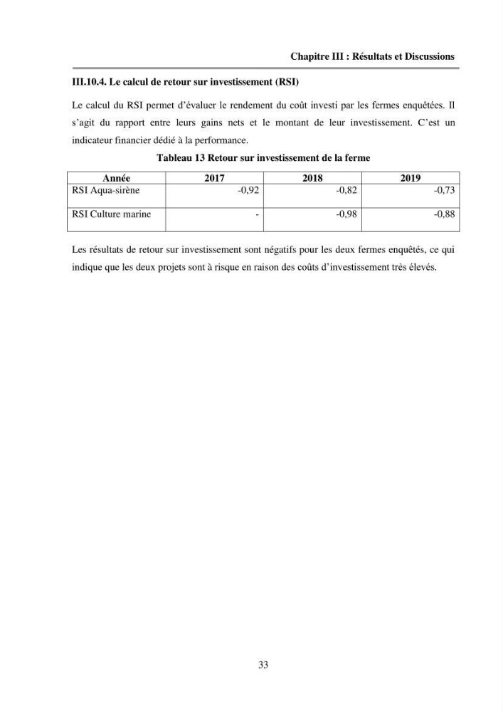 Etude des performances économiques des fermes aquacoles conchylicoles en Algérie:
