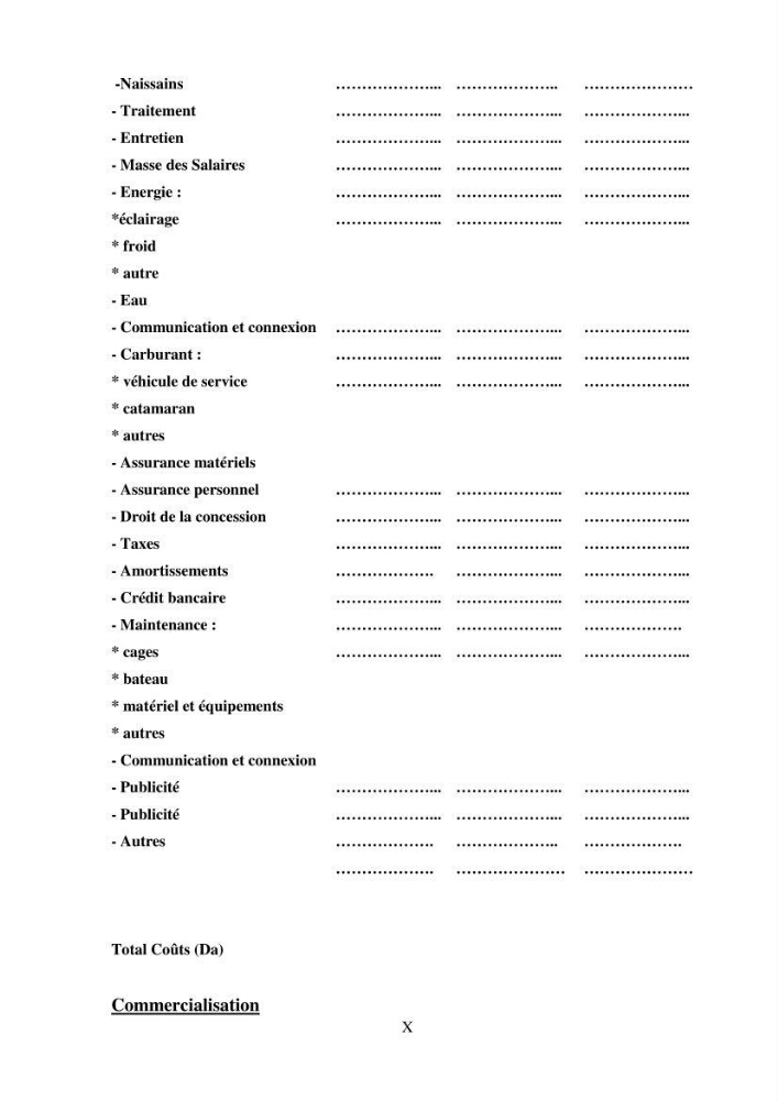 Etude des performances économiques des fermes aquacoles conchylicoles en Algérie: