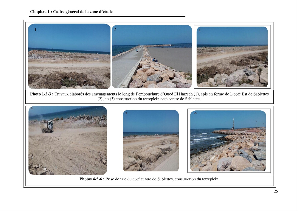 Aménagement de la promenade de la Baie d\'Alger: étude sur modèle reduit physique du transpot sedimentaire dans la promenade des Sablettes \" Baie d\'Alger\"