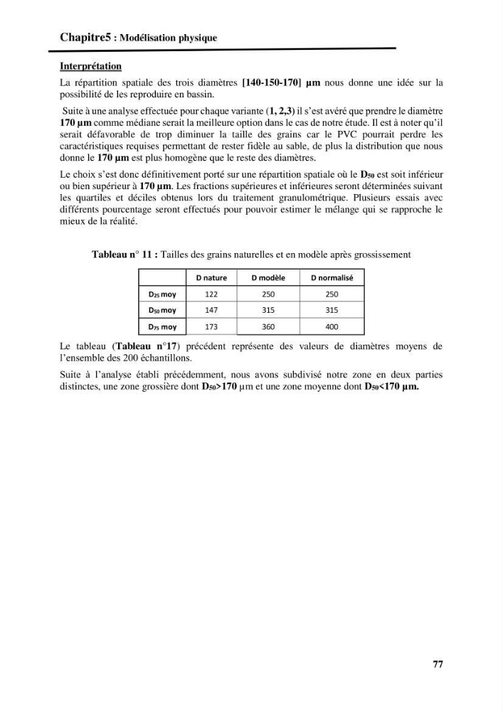Aménagement de la promenade de la Baie d\'Alger: étude sur modèle reduit physique du transpot sedimentaire dans la promenade des Sablettes \" Baie d\'Alger\"