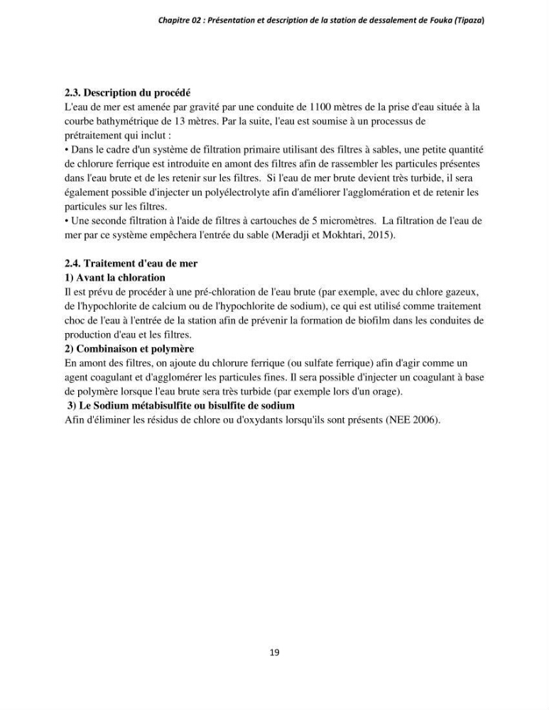 Évaluation de l\'empreinte carbon d\'une station de dessalement de l\'eau de mer de Fouka (Tipaza)