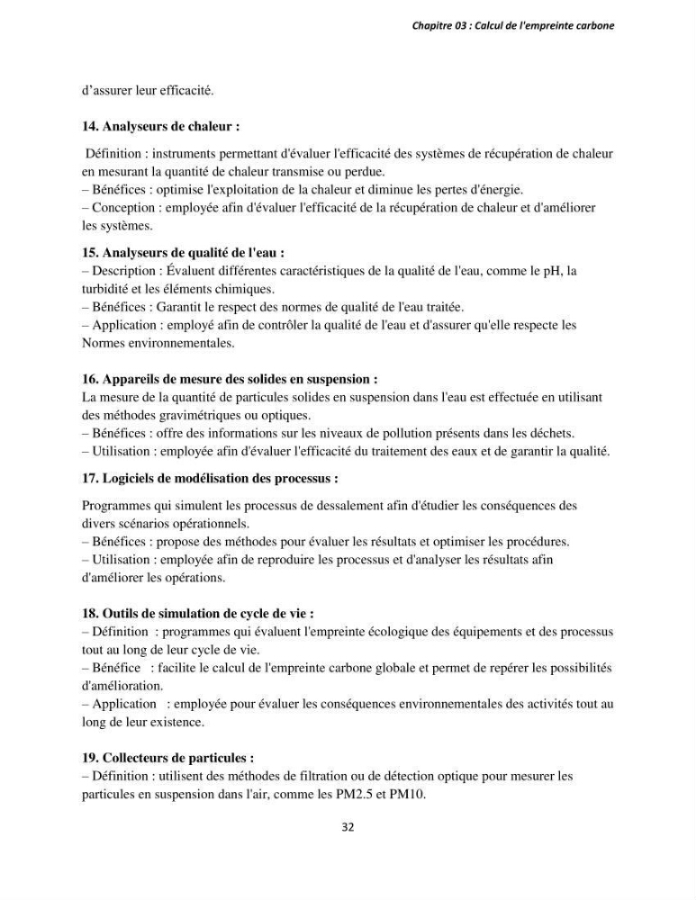 Évaluation de l\'empreinte carbon d\'une station de dessalement de l\'eau de mer de Fouka (Tipaza)