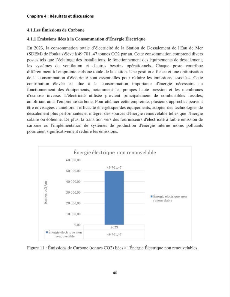 Évaluation de l\'empreinte carbon d\'une station de dessalement de l\'eau de mer de Fouka (Tipaza)