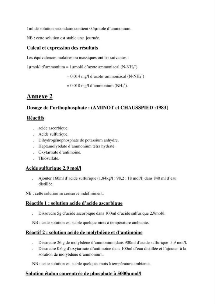 Caractérisation physico-chimiques et sels nutritifs des eaux de la baie d\'El Djamila